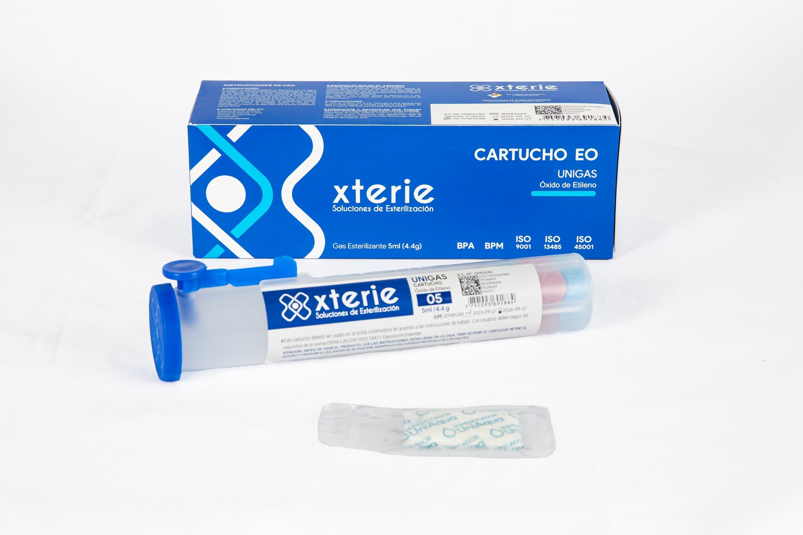 Ampolla plástica BL5 con caja